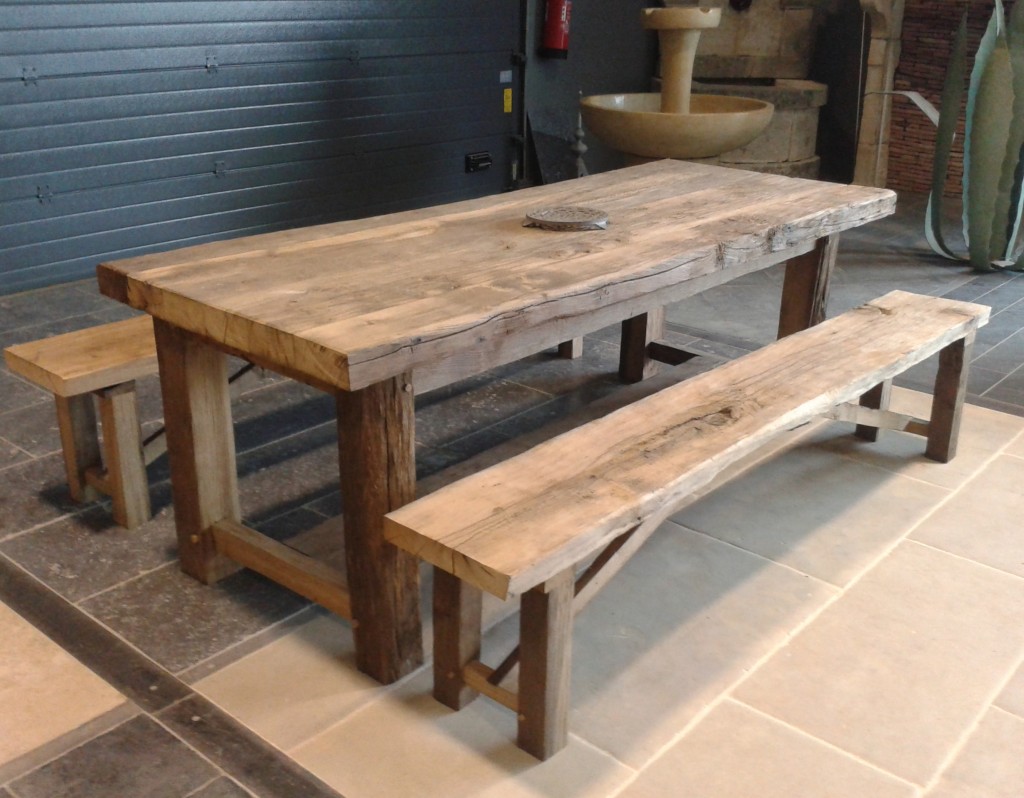 Table en vieux bois - Disponible sur-mesure | BCA ...