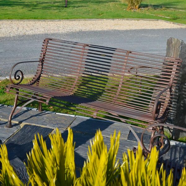 banc style ancien en métal