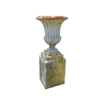 vase médicis en pierre avec socle