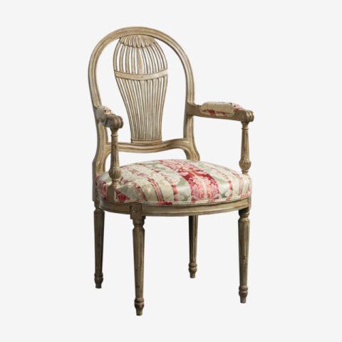 Fauteuil à dossier en montgolfière Style Louis XVI